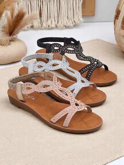 Royalfashion Женские сандалии с декоративными ремешками Ava Shine