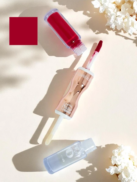 Lūpų dažai ir skaidrus lūpų blizgis 2-in-1 Russian Red