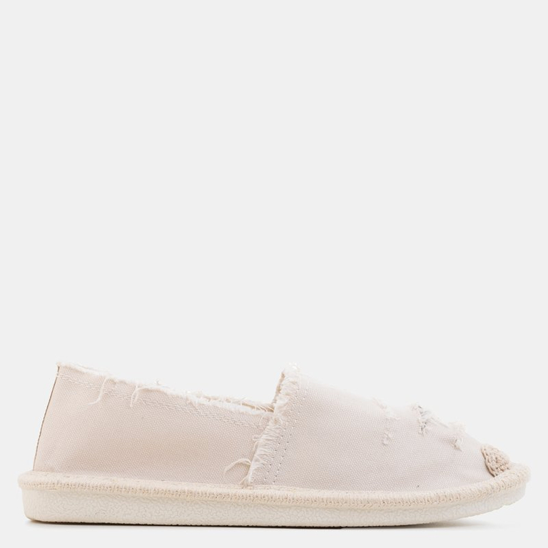 Smėlio spalvos espadrilės moterims su išpjovomis Riev - Avalynė