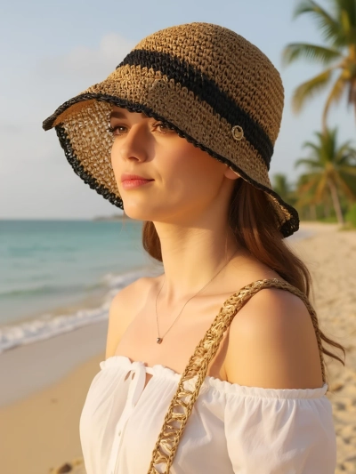Royalfashion Moteriška šiaudinė skrybėlė Sun Bloom
