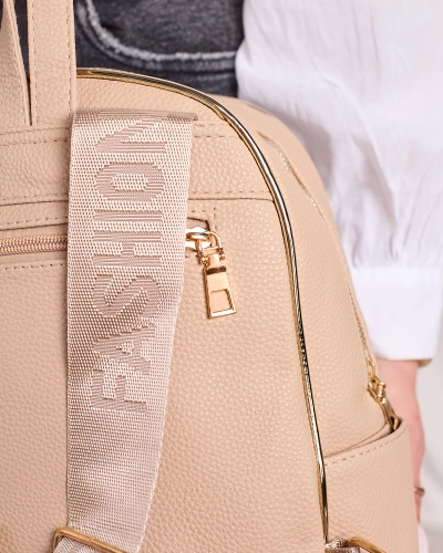 Royalfashion Маленький женский рюкзак из экокожи бежевого цвета