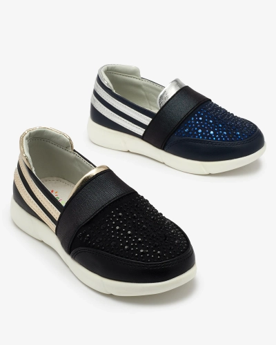 OUTLET Royalfashion Navy-black vaikiški sportiniai bateliai Ciarala
