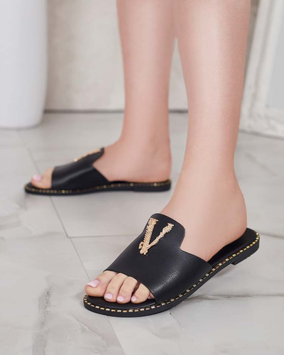 Royalfashion Женские шлепанцы из эко-кожи Cemenna