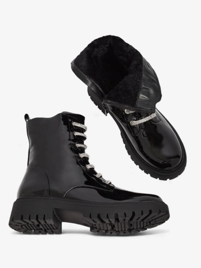 Лакированные шнурованные женские ботинки Velmini