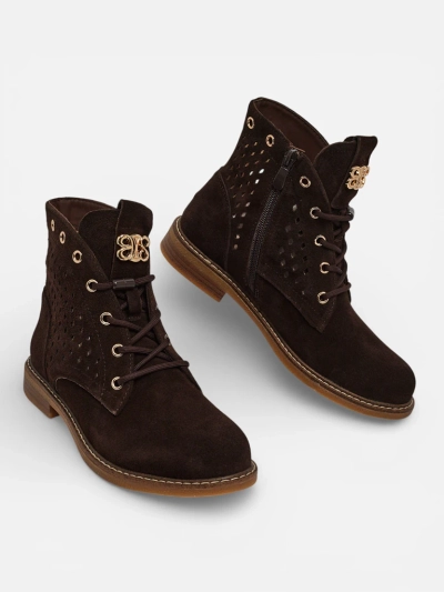 Ažūriniai moteriški aulinukai iš natūralios odos Aurelias