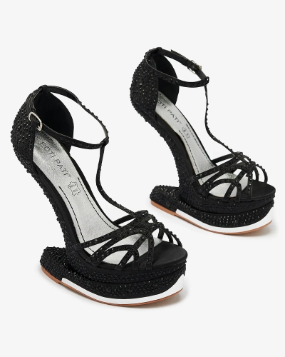 Черные женские туфли с цирконами Nekko- Footwear