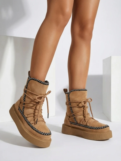 Royalfashion Женские зимние ботинки на шнуровке Siozi