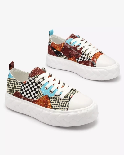 Royalfashion Узорчатые женские кроссовки на платформе Leterina