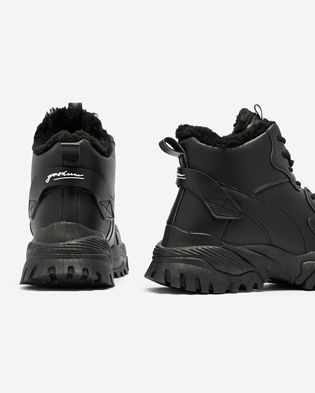 Черная женская утепленная спортивная обувь Felimoe- Footwear