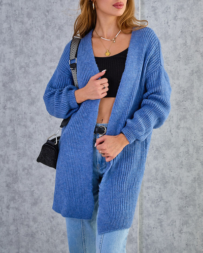 Royalfashion Fuksija moteriškas megztinis su lovatiese