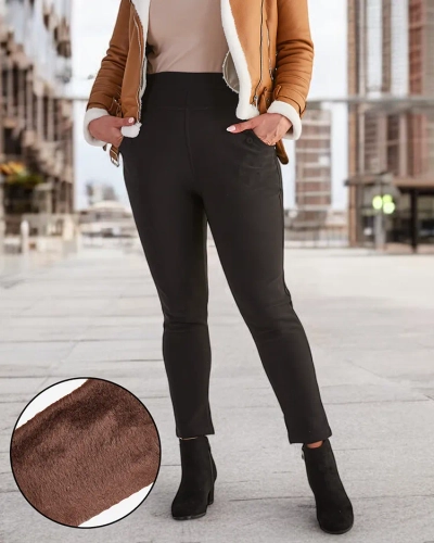 Royalfashion Женские утепленные брюки-треггинсы PLUS SIZE