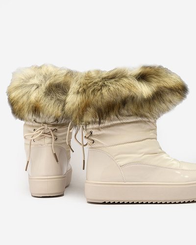 Royalfashion Светло-коричневые ботинки-слипы a'la snow boots for women Gomllo