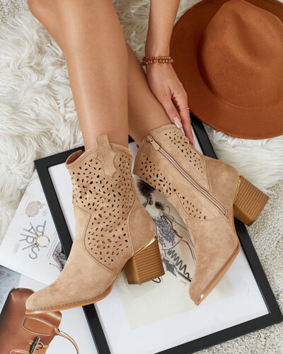 "Royalfashion" Moteriški žemi ažūriniai auliniai batai "Mozie"