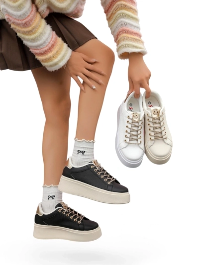 Royalfashion Moteriški sportiniai batai su dekoratyvinėmis raištelėmis Eone