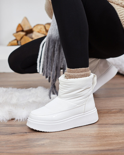 Royalfashion Белые женские сапоги Maderta