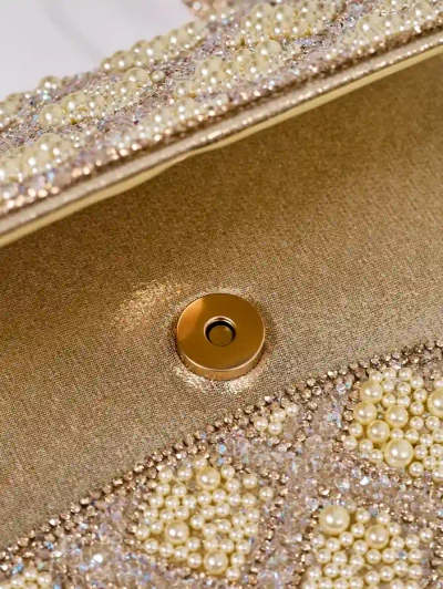 Royalfashion Небольшая женская сумочка с стразами и жемчугом