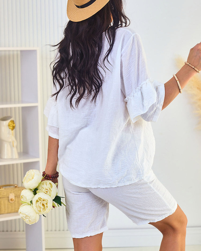 Royalfashion Летний женский комплект из хлопка и льна