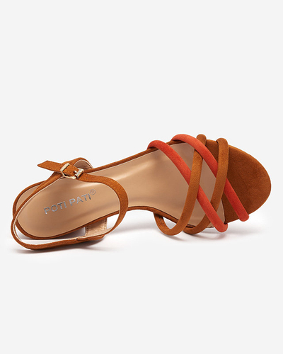 Rudos basutės ant stulpelio moterims Asodi- Avalynė