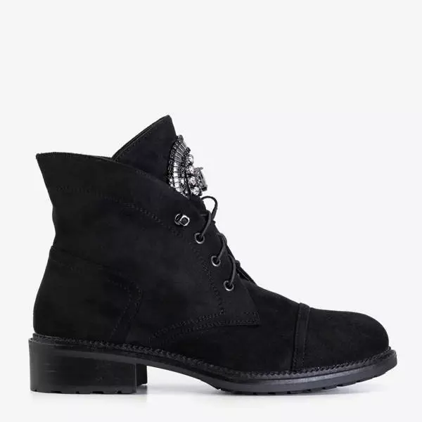 OUTLET Черные замшевые сумки с фианитом Rafia - Обувь