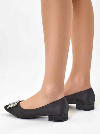 Royalfashion Женские балетки из сатина с пряжкой Legant