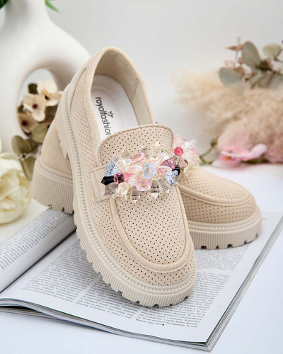 Royalfashion Женские мокасины с разноцветными бусинами Karonia