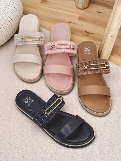 Royalfashion Moteriškos lygiapadės šlepetės Mamma