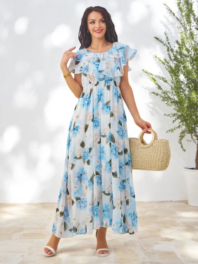 Royalfashion Женское платье с открытыми плечами и короткими рукавами в различных цветах