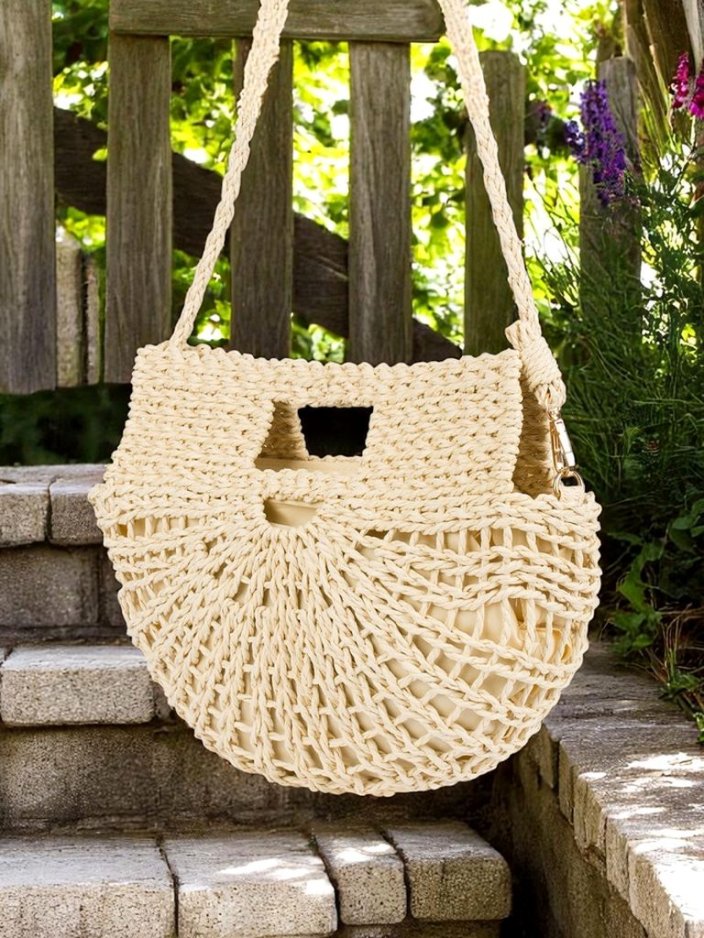 Royalfashion Женская маленькая соломенная сумочка Mini Moon Straw