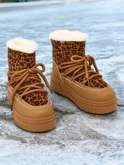 Karališkosios mados moteriški įrišti sniego batai Moniuc