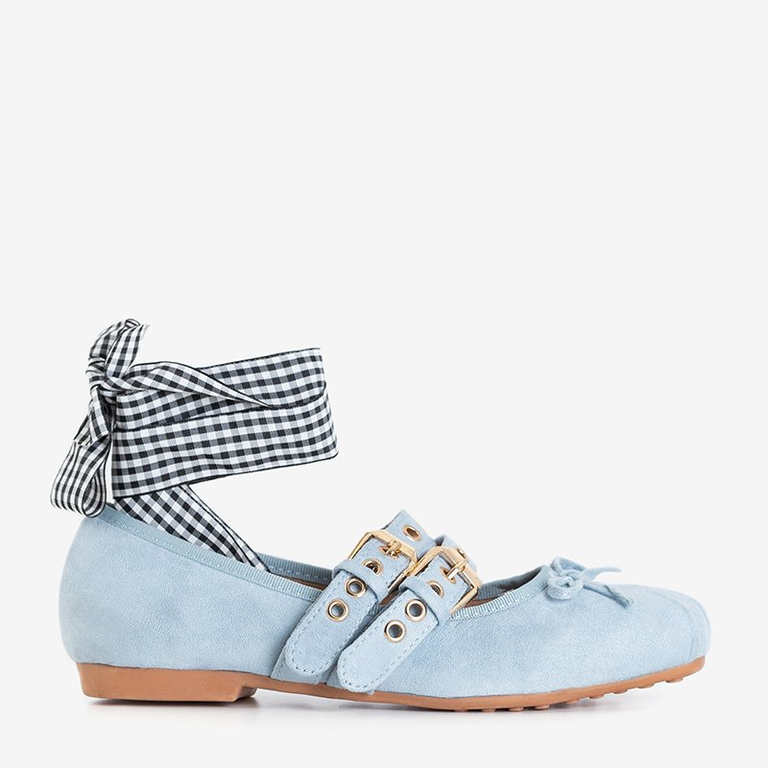 Blue Tied Ballerinas Ballen - Обувь