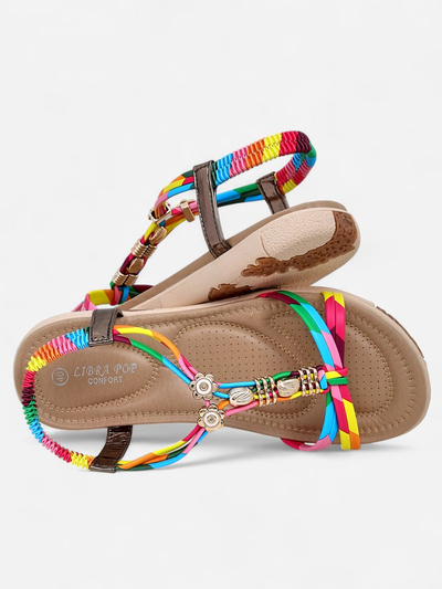 Royalfashion moteriški sandalai su dekoracijomis Veve