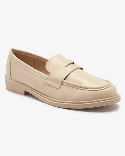 Бежевые женские мокасины из экокожи Zibom- Footwear