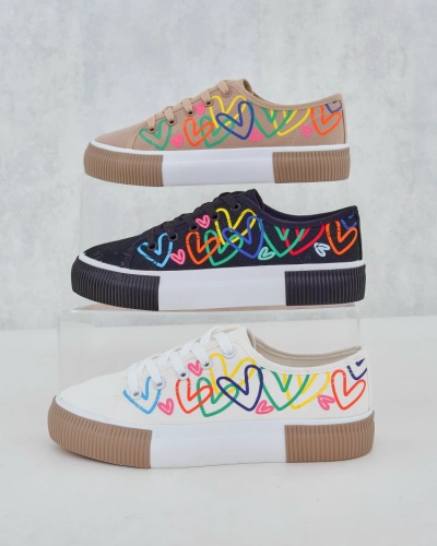 Женские кроссовки Royalfashion с принтом сердца Sercess