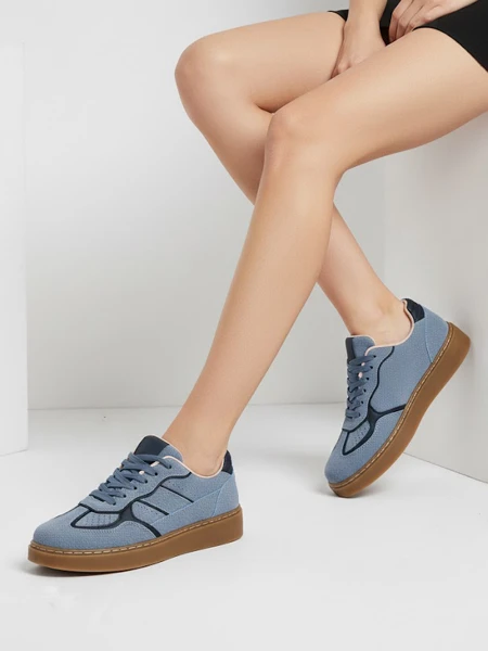 Moteriški sportbačiai „Luna“ mėlyni ekologiški kasdieniai