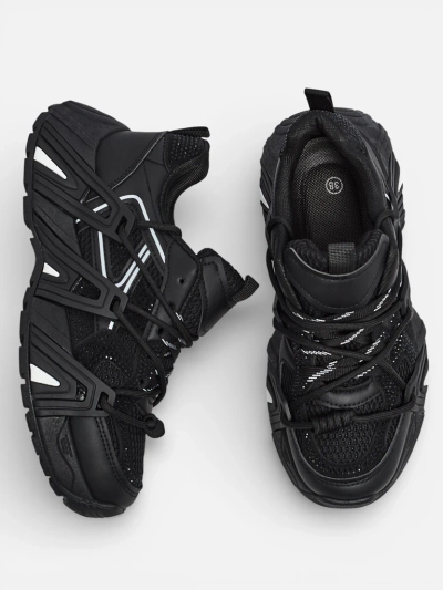 Женские кроссовки Athena черные синтетические спортивные на каждый день