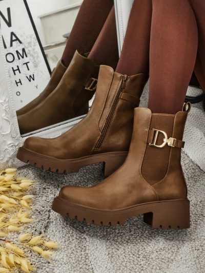 Высокие женские ботильоны из экокожи Ovella