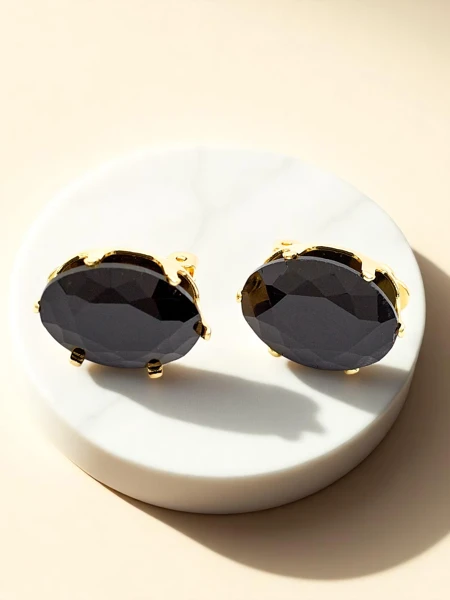 Royalfashion auskarai su kristalais - moteriški, užsegami, o varge!