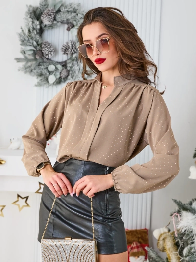 Royalfashion Moteriški marškiniai su blizgučiais