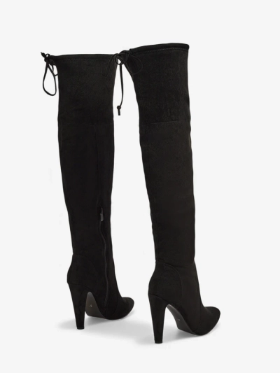 Moteriški ilgaauliai eko zomšiniai batai su aukštakulniais Eldirros