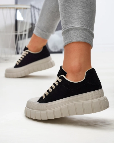 Черные спортивные кроссовки на платформе Nakkoc- Footwear