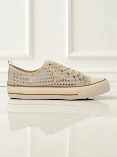 Aurelia Beige - damskie tenisówki na płaskiej podeszwie 3 cm