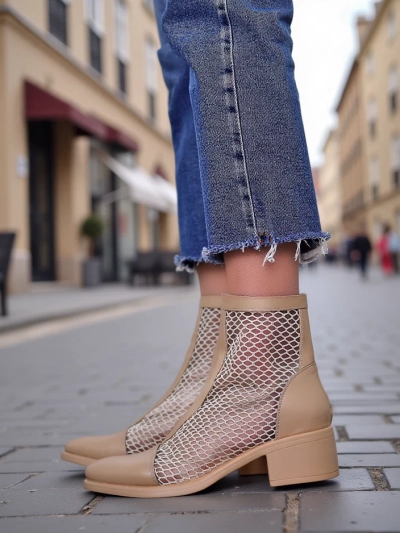 Royalfashion Женские открытые сапоги на низком каблуке Rowices