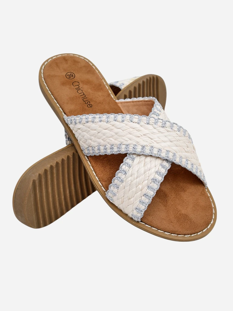 Royalfashion moterų sandalai su pintomis dirželis Bornes