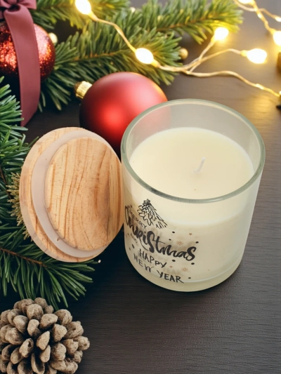 Праздничная ароматическая свеча Merry Christmas Happy New Year