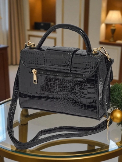 Lakuotas mažas moteriškas rankinukas iš eko odos Orlina