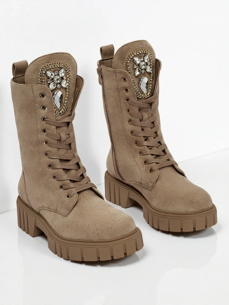 Royalfashion Женские высокие ботинки в стиле воркеры Suboo