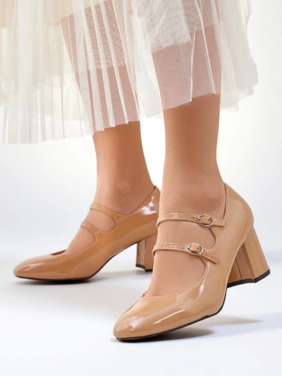 Royalfashion Женские туфли на каблуках из лаковой кожи с ремешками Ovinna