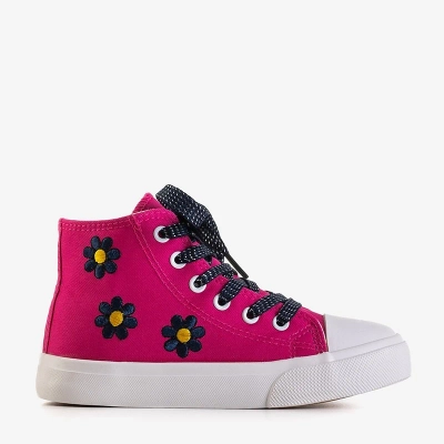 Детские высокие кеды в цвете фуксия Famot