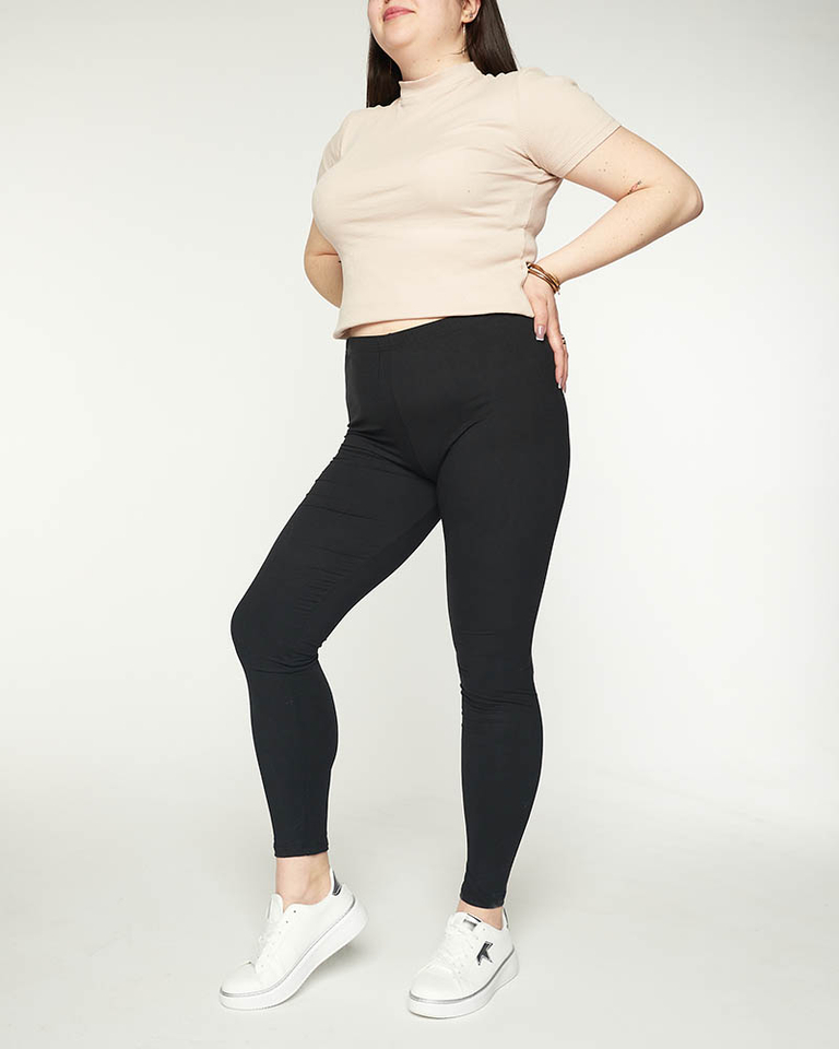 Классические черные женские леггинсы PLUS SIZE - Одежда