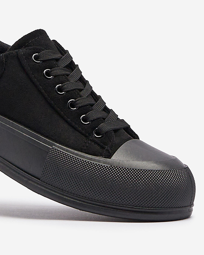 Черные женские кроссовки из эко-замши Zeobic- Footwear